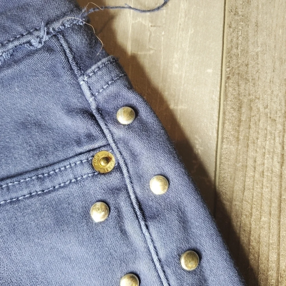 Michael Kors Studded Indigo Blue Raw Hem Women's Shorts Size 2 EUC